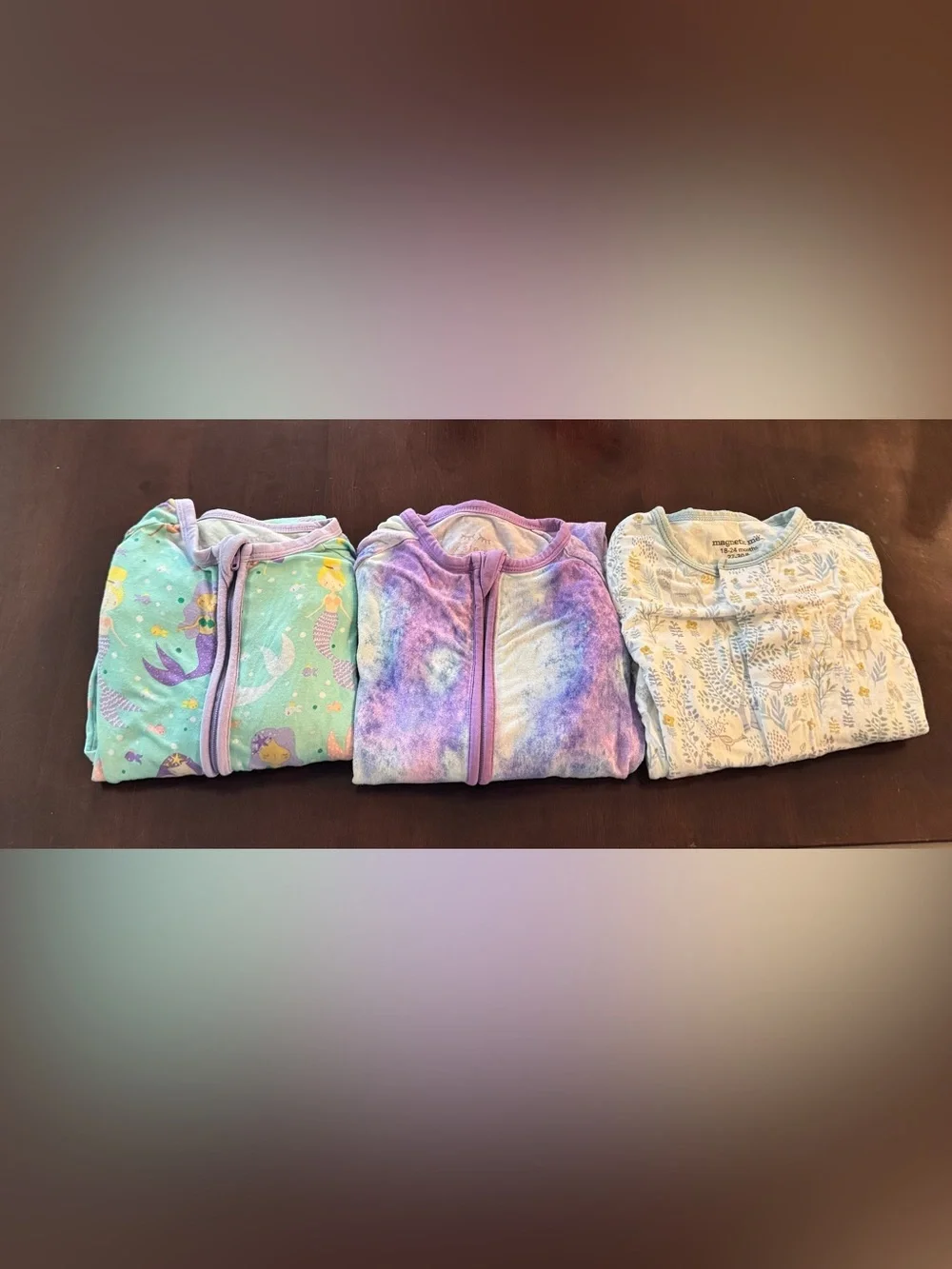 Little Sleepies & Magnetic Me Pajama Onesies Lot 18-24 months